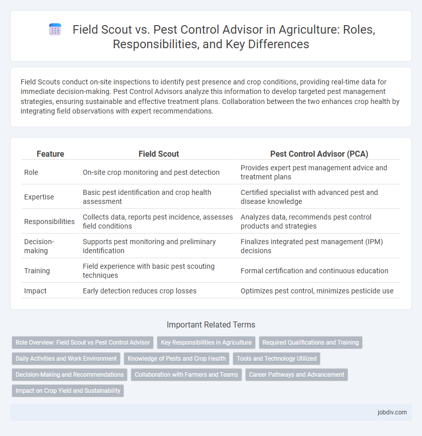 Field Scout vs. Pest Control Advisor in Agriculture: Roles, Responsibilities, and Key Differences