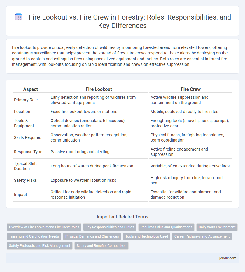 Fire Lookout vs. Fire Crew in Forestry: Roles, Responsibilities, and Key Differences