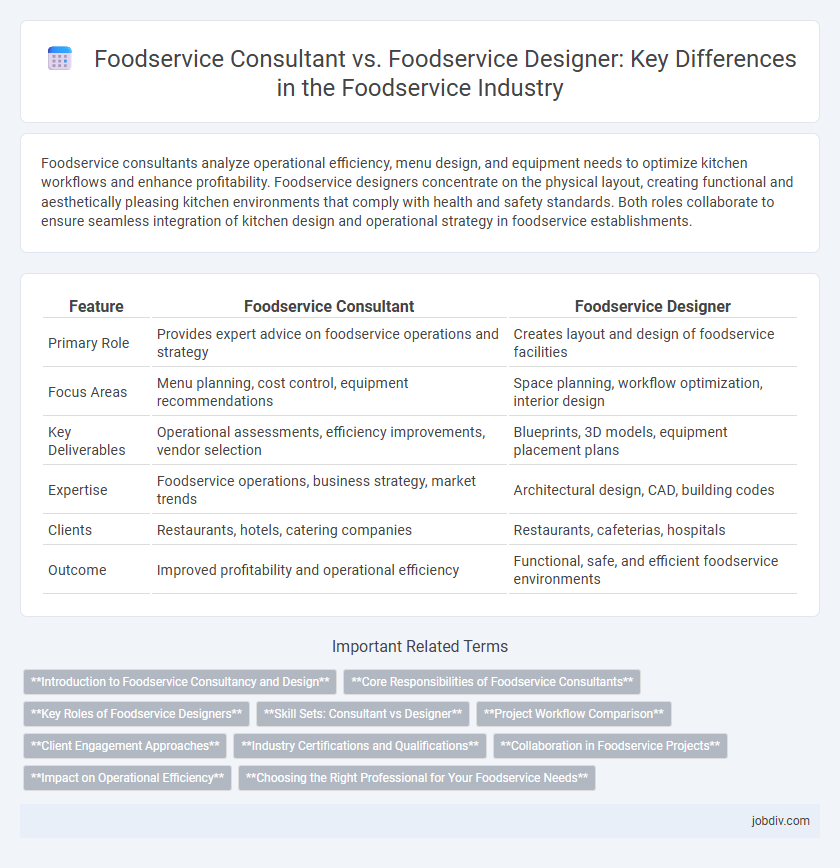 Foodservice Consultant vs. Foodservice Designer: Key Differences in the Foodservice Industry