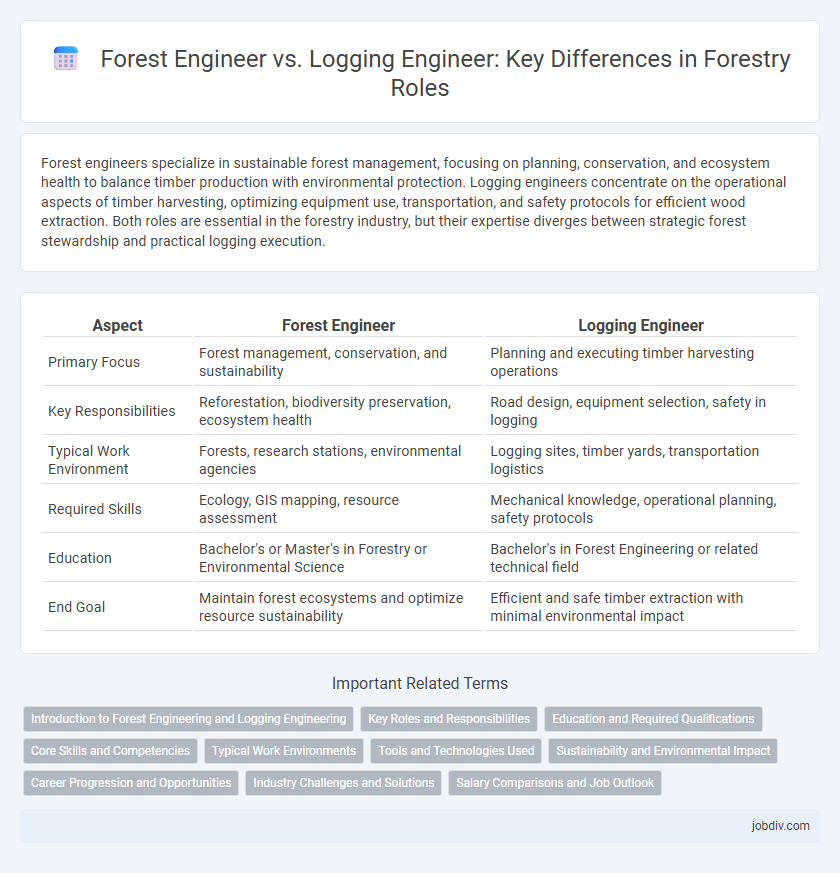 Forest Engineer vs. Logging Engineer: Key Differences in Forestry Roles