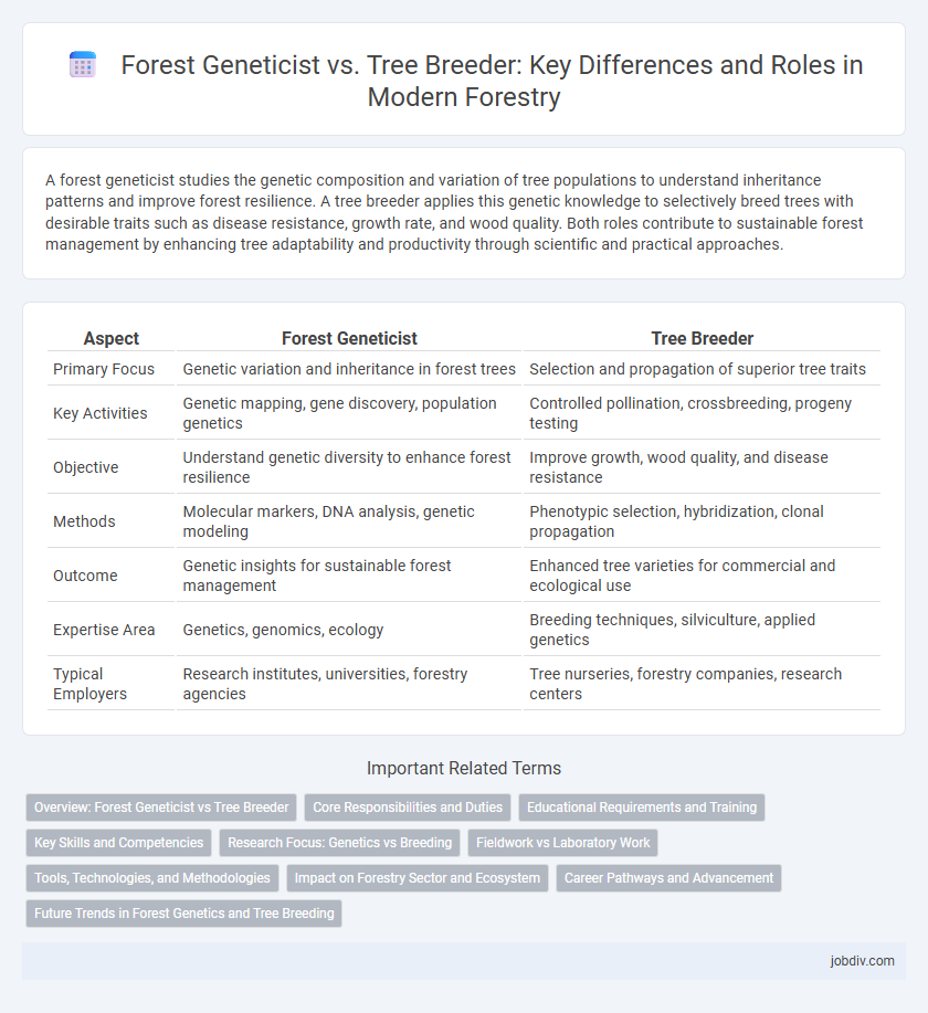 Forest Geneticist vs. Tree Breeder: Key Differences and Roles in Modern Forestry