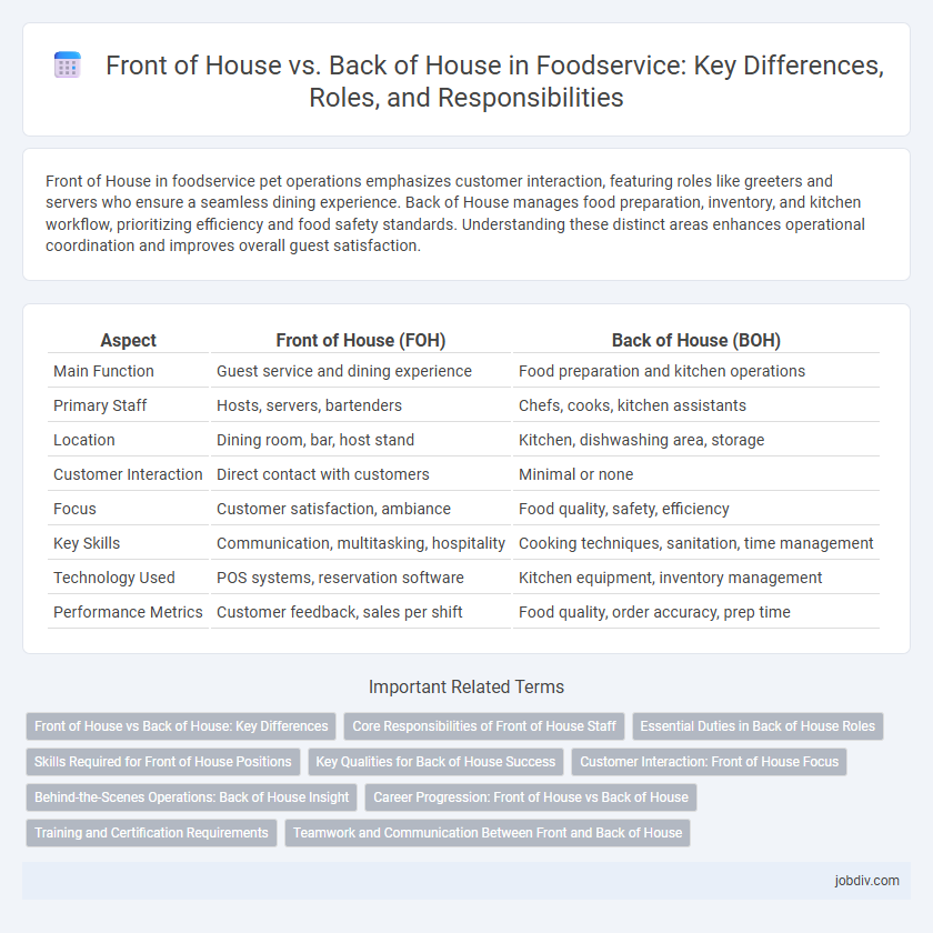 Front of House vs. Back of House in Foodservice: Key Differences, Roles, and Responsibilities