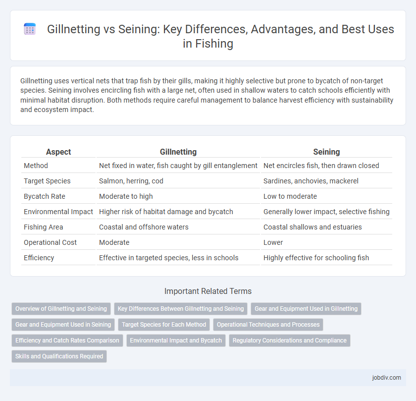 Gillnetting vs Seining: Key Differences, Advantages, and Best Uses in Fishing