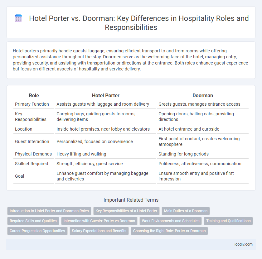 Hotel Porter vs. Doorman: Key Differences in Hospitality Roles and Responsibilities