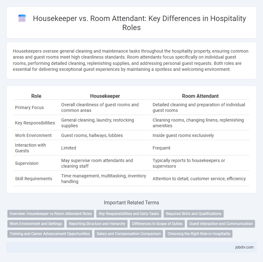 Housekeeper vs. Room Attendant: Key Differences in Hospitality Roles