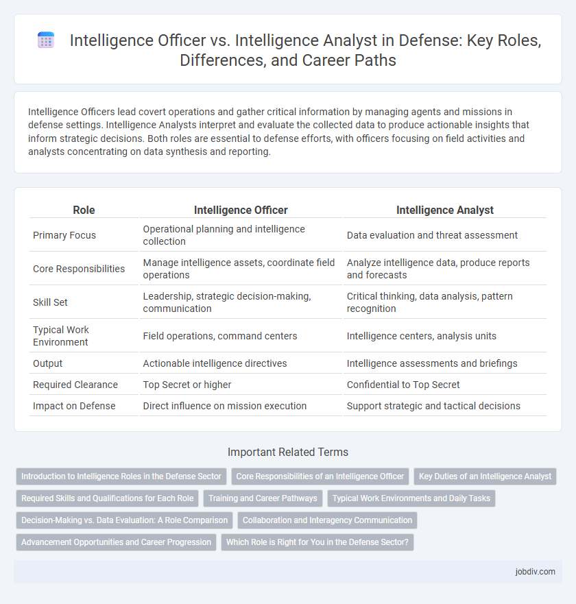 Intelligence Officer vs. Intelligence Analyst in Defense: Key Roles, Differences, and Career Paths