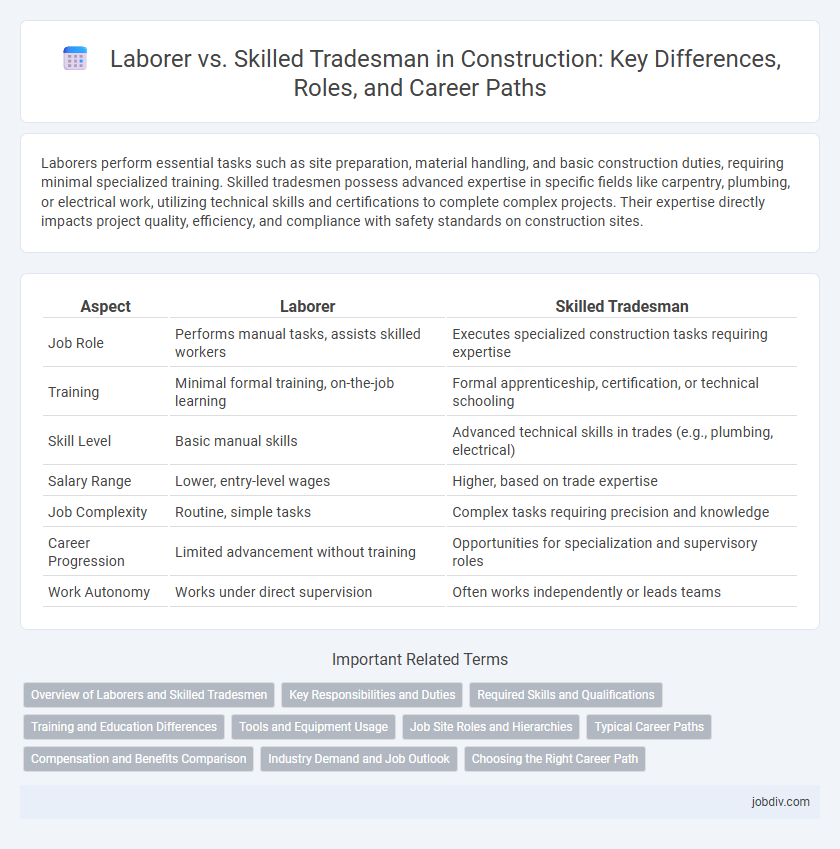 Laborer vs. Skilled Tradesman in Construction: Key Differences, Roles, and Career Paths