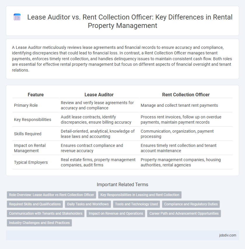 Lease Auditor vs. Rent Collection Officer: Key Differences in Rental Property Management