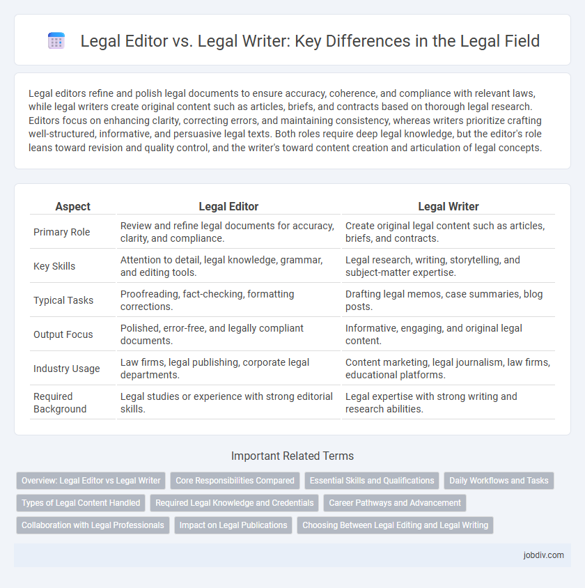 Legal Editor vs. Legal Writer: Key Differences in the Legal Field