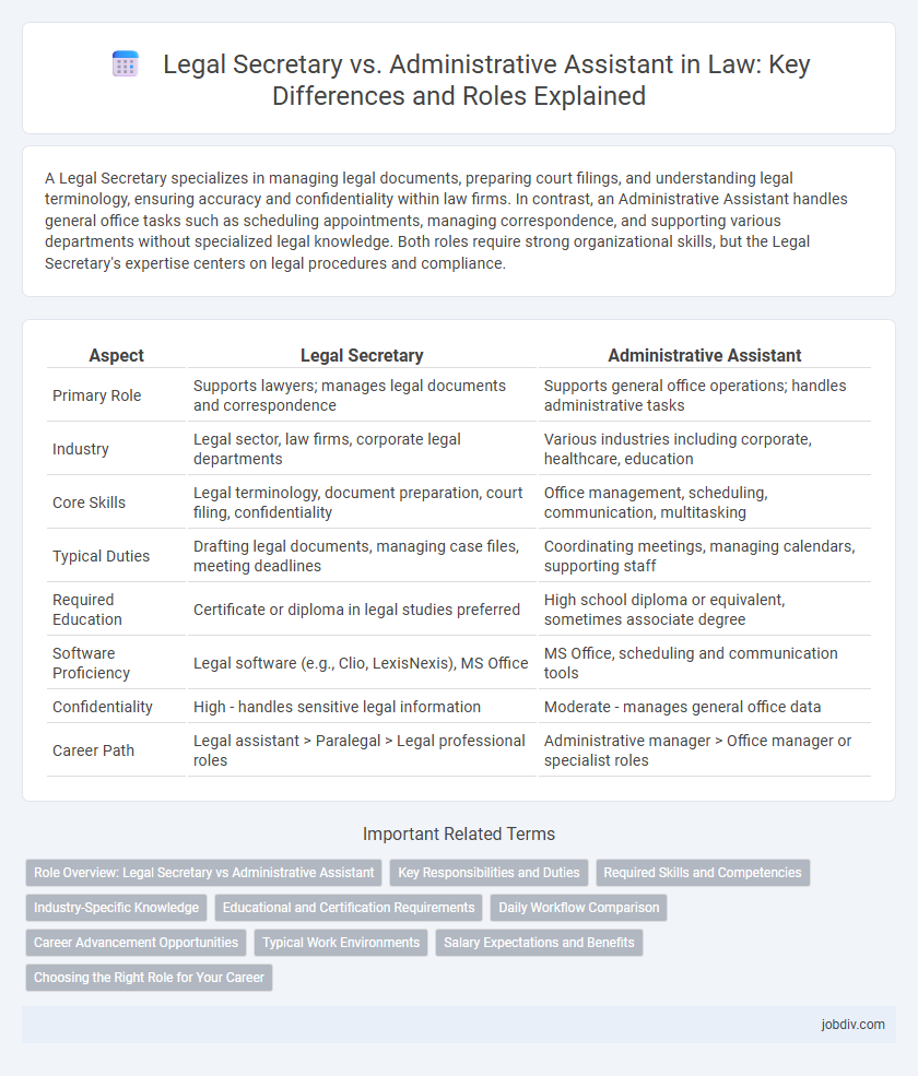 Legal Secretary vs. Administrative Assistant in Law: Key Differences and Roles Explained