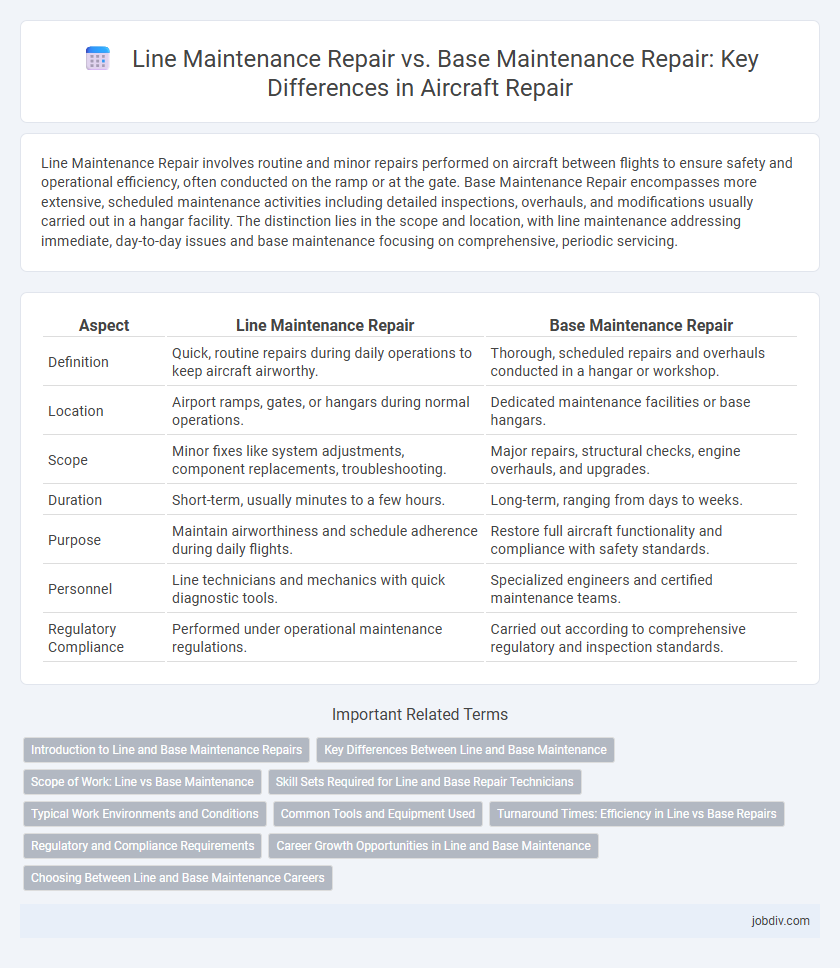 Line Maintenance Repair vs. Base Maintenance Repair: Key Differences in Aircraft Repair