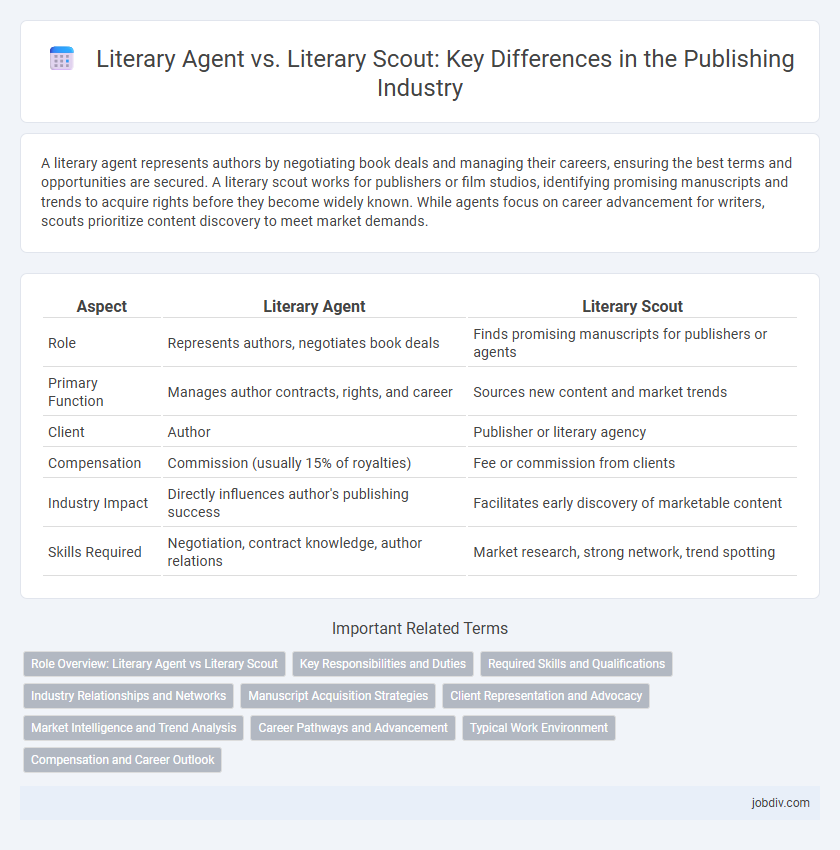 Literary Agent vs. Literary Scout: Key Differences in the Publishing Industry