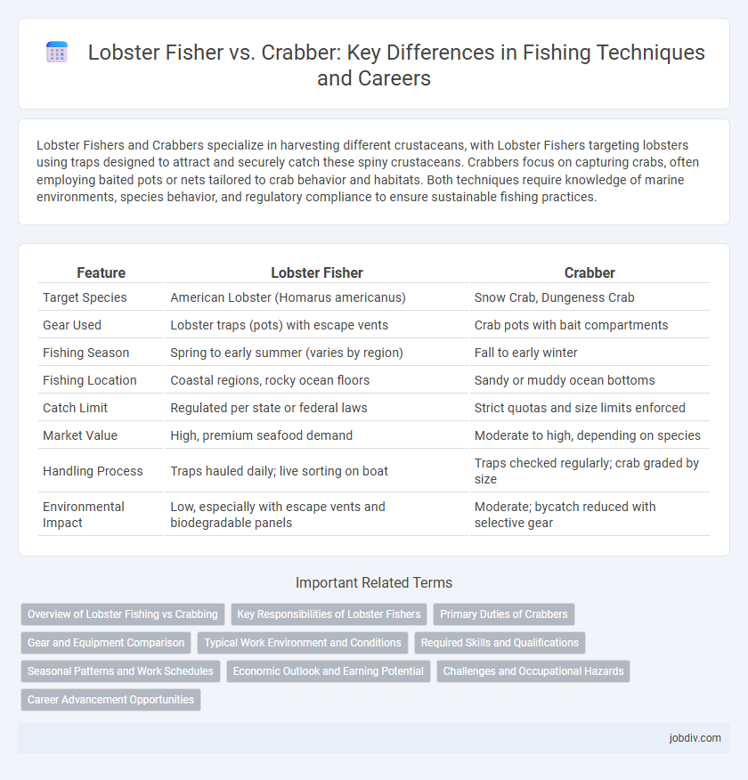 Lobster Fisher vs. Crabber: Key Differences in Fishing Techniques and Careers