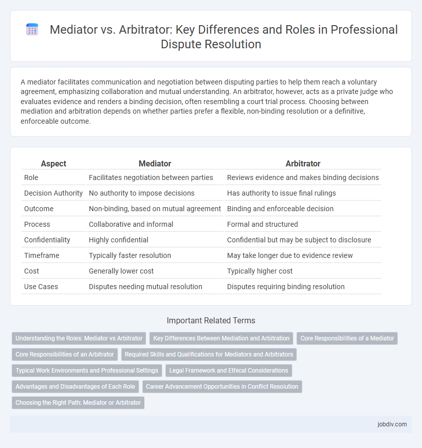 Mediator vs. Arbitrator: Key Differences and Roles in Professional Dispute Resolution