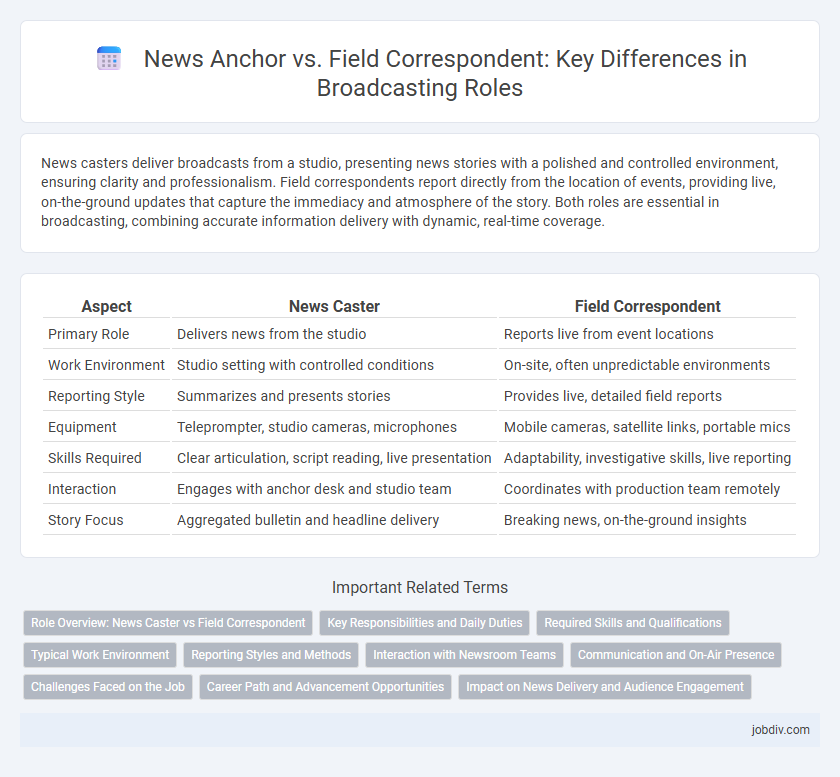 News Anchor vs. Field Correspondent: Key Differences in Broadcasting Roles