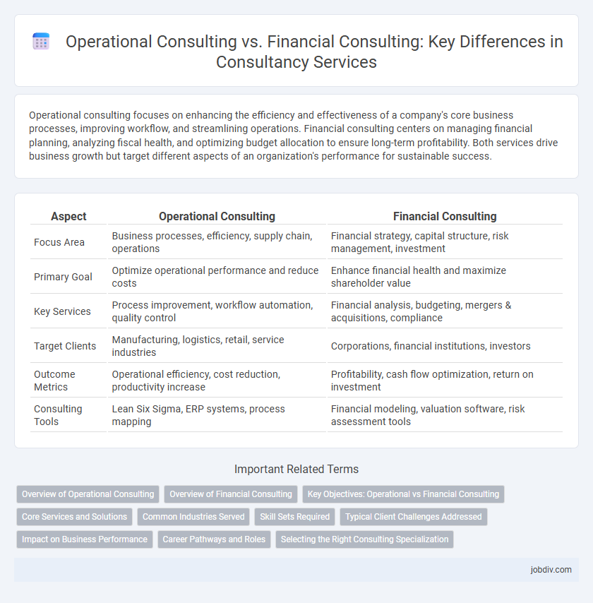 Operational Consulting vs. Financial Consulting: Key Differences in Consultancy Services