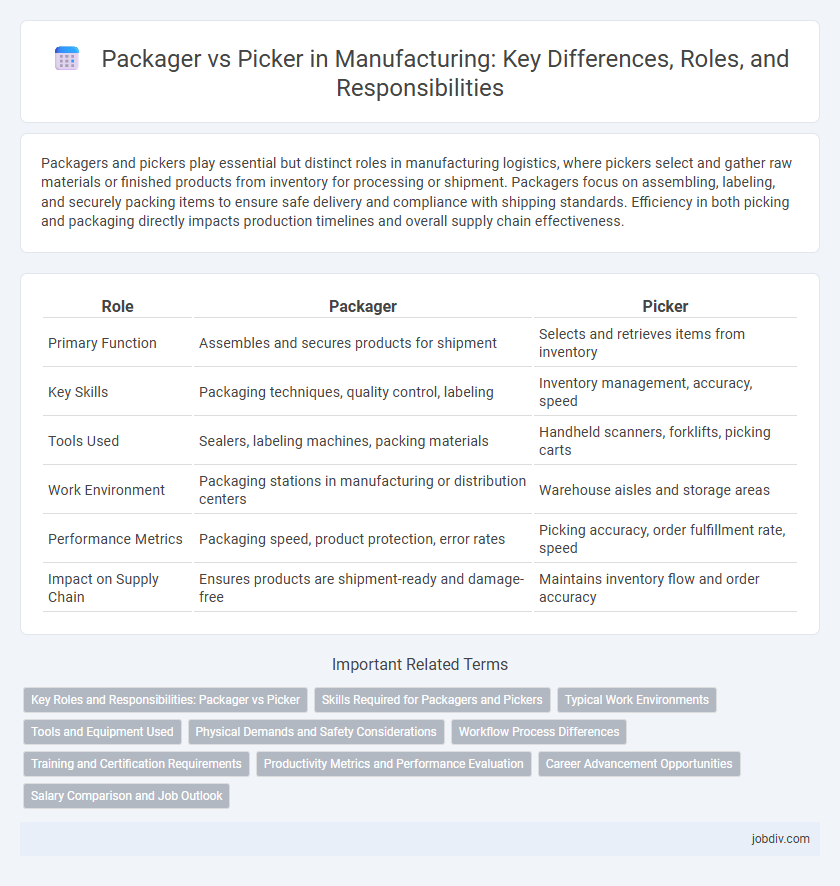 Packager vs Picker in Manufacturing: Key Differences, Roles, and Responsibilities