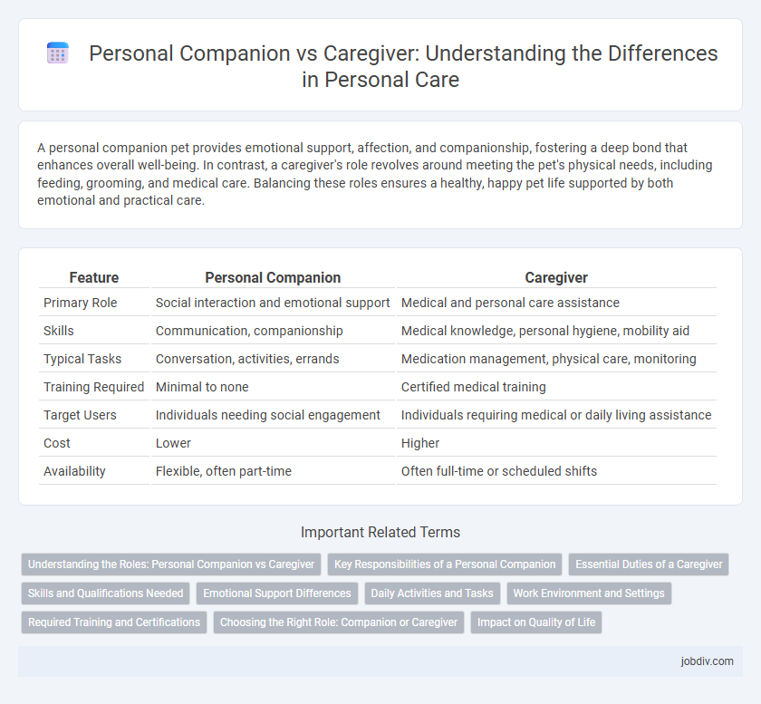 Personal Companion vs Caregiver: Understanding the Differences in Personal Care