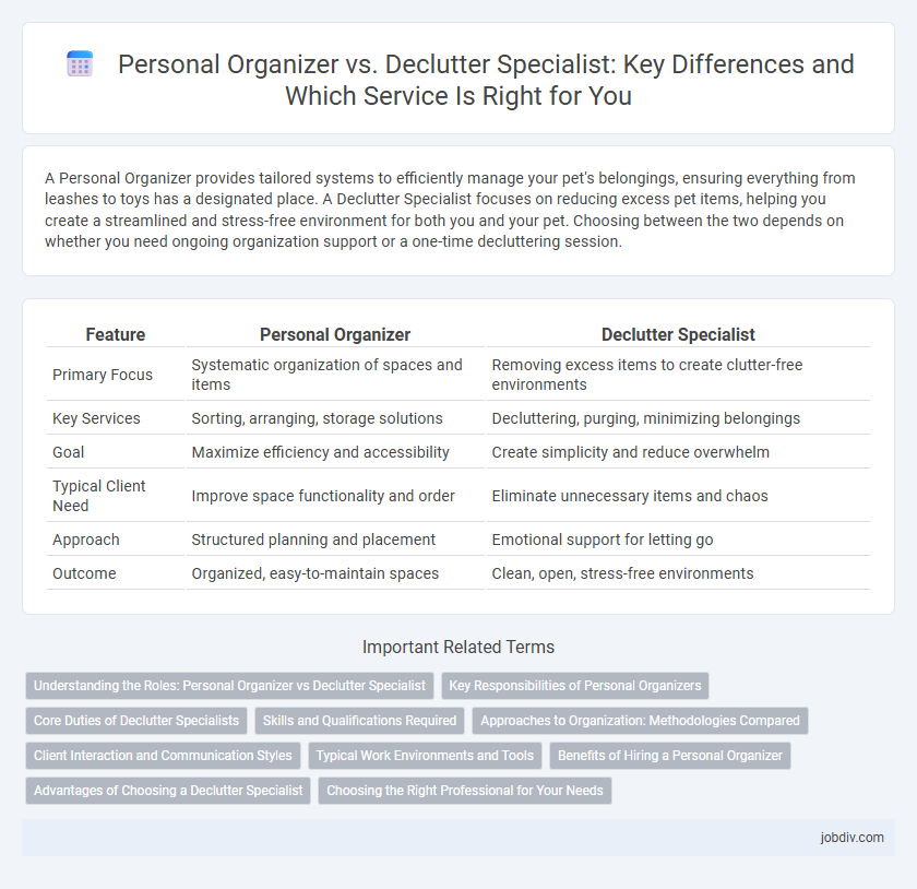 Personal Organizer vs. Declutter Specialist: Key Differences and Which Service Is Right for You