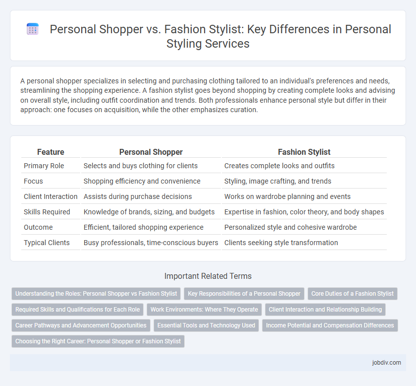 Personal Shopper vs. Fashion Stylist: Key Differences in Personal Styling Services