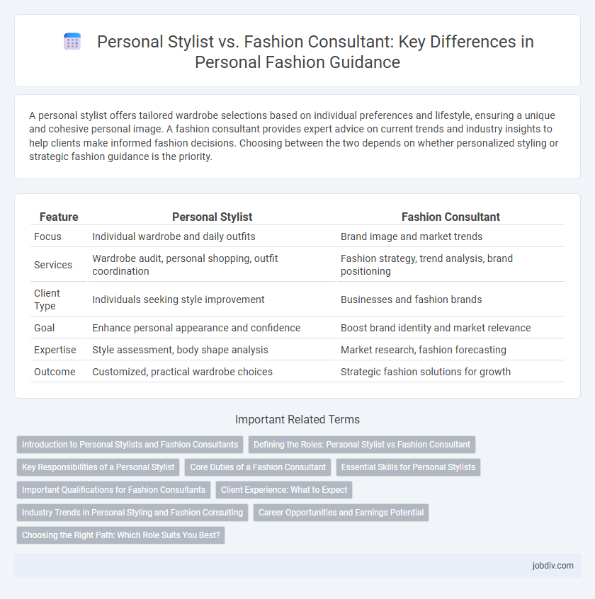 Personal Stylist vs. Fashion Consultant: Key Differences in Personal Fashion Guidance