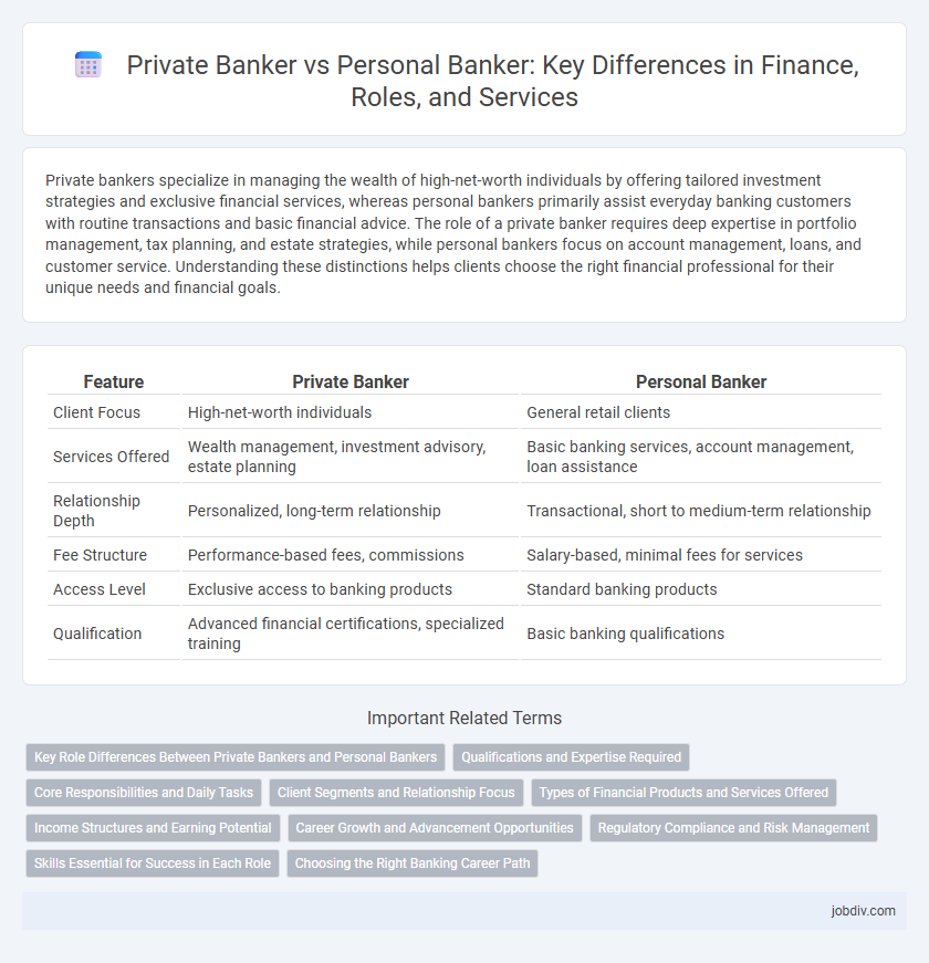 Private Banker vs Personal Banker: Key Differences in Finance, Roles, and Services