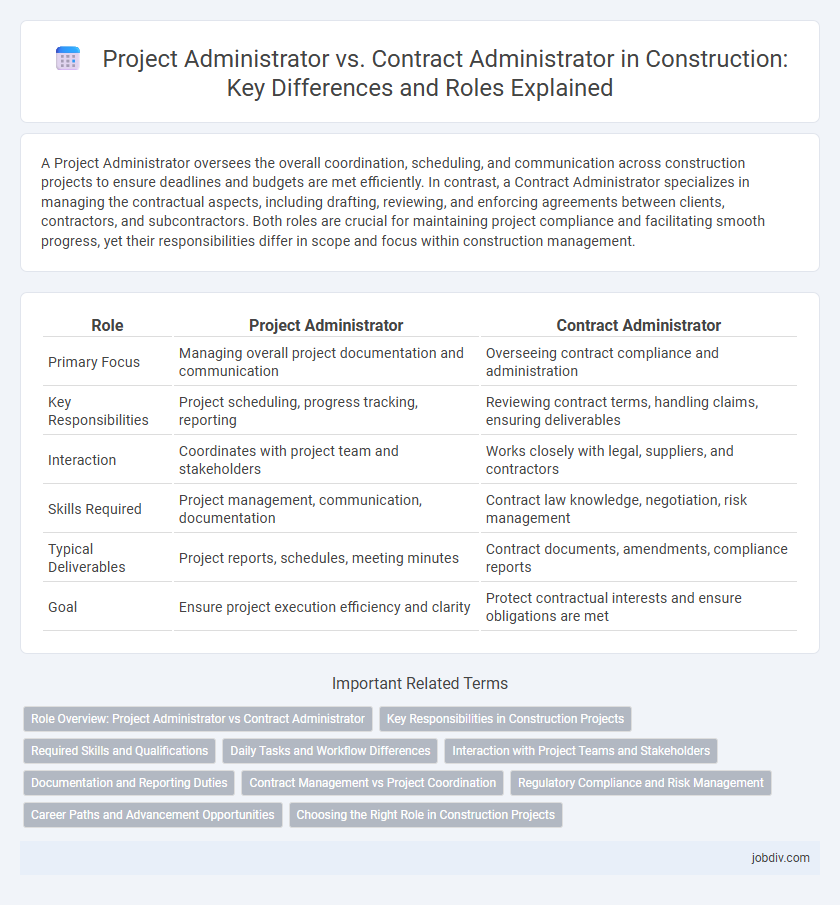Project Administrator vs. Contract Administrator in Construction: Key Differences and Roles Explained