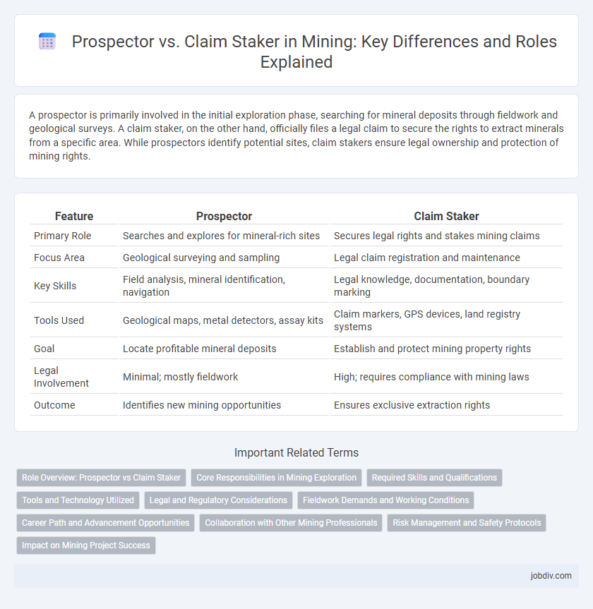 Prospector vs. Claim Staker in Mining: Key Differences and Roles Explained