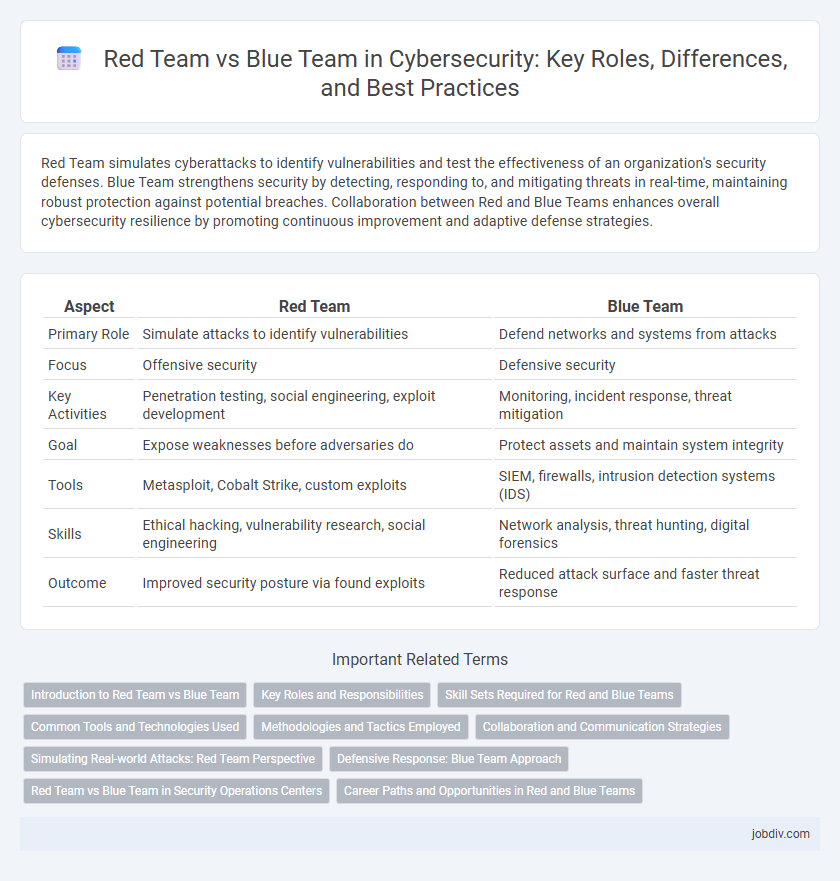 Red Team vs Blue Team in Cybersecurity: Key Roles, Differences, and Best Practices