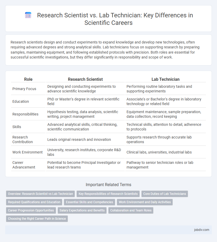 Research Scientist vs. Lab Technician: Key Differences in Scientific Careers