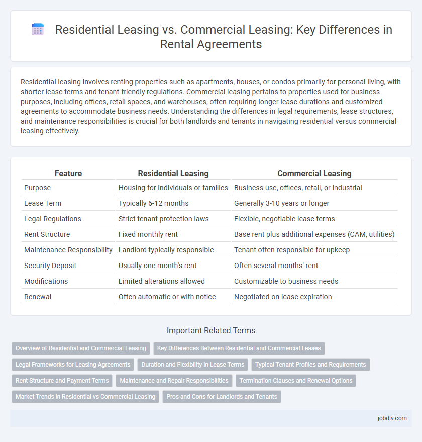 Residential Leasing vs. Commercial Leasing: Key Differences in Rental Agreements