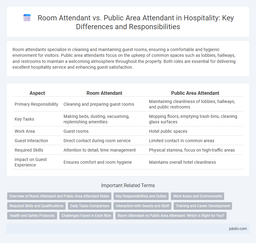 Room Attendant vs. Public Area Attendant in Hospitality: Key Differences and Responsibilities