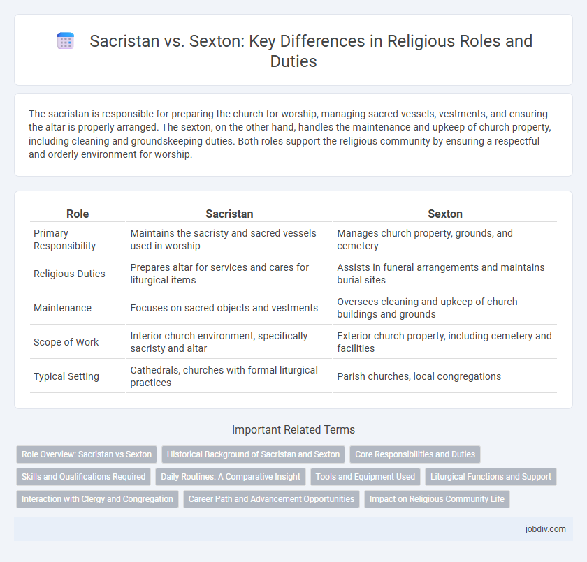 Sacristan vs. Sexton: Key Differences in Religious Roles and Duties