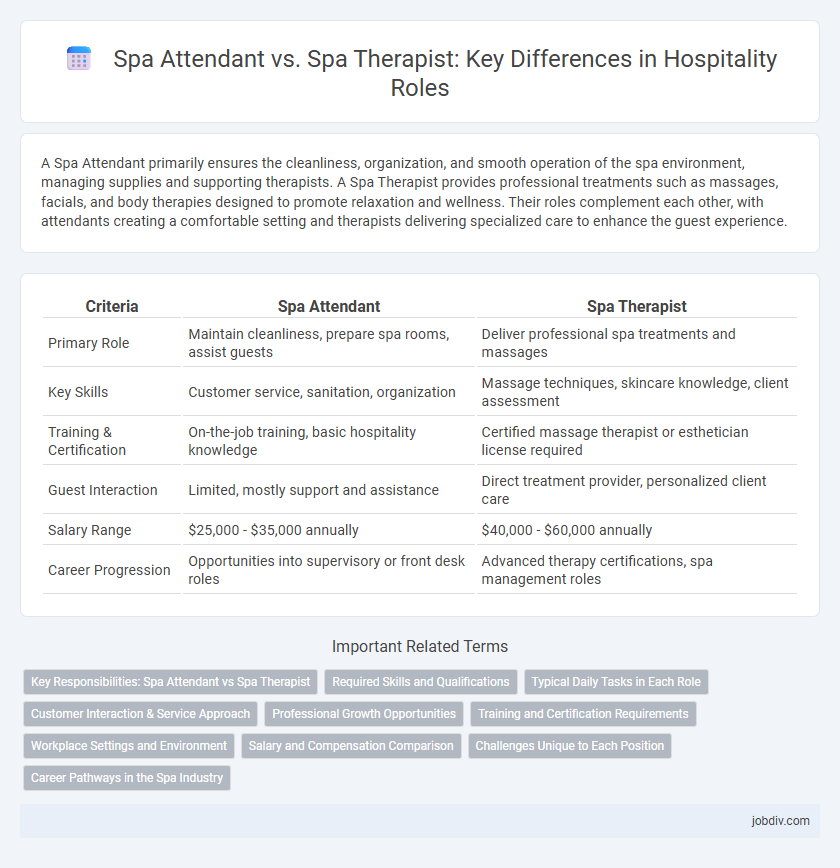 Spa Attendant vs. Spa Therapist: Key Differences in Hospitality Roles