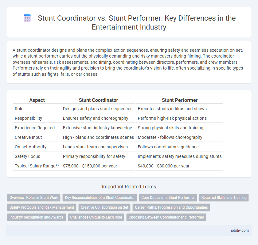 Stunt Coordinator vs. Stunt Performer: Key Differences in the Entertainment Industry