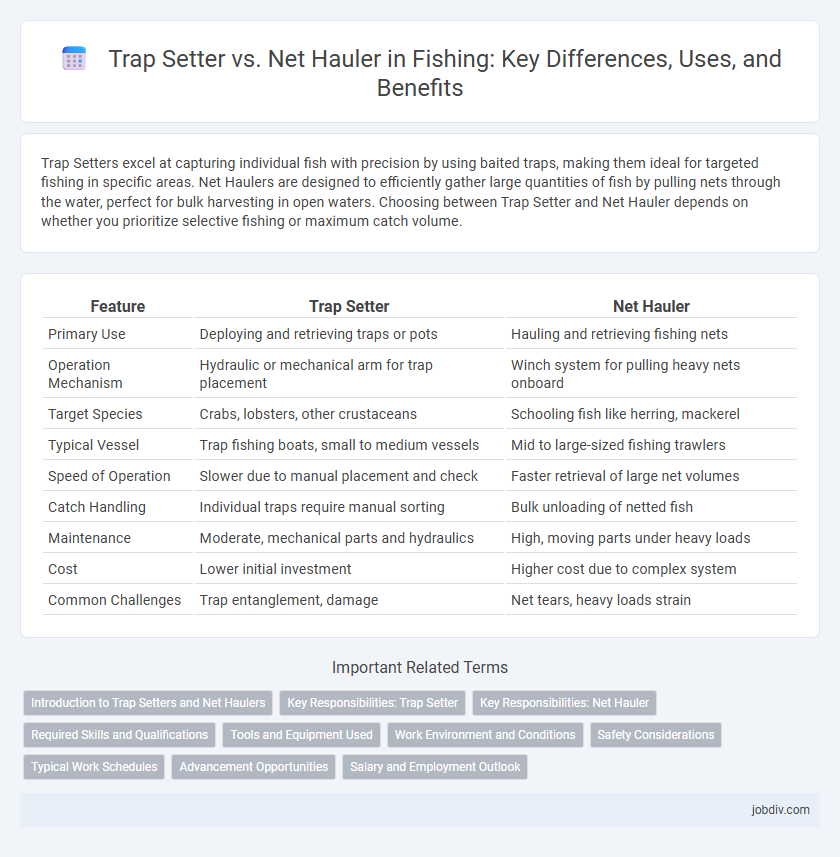 Trap Setter vs. Net Hauler in Fishing: Key Differences, Uses, and Benefits