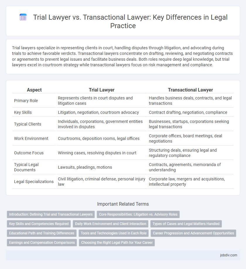 Trial Lawyer vs. Transactional Lawyer: Key Differences in Legal Practice