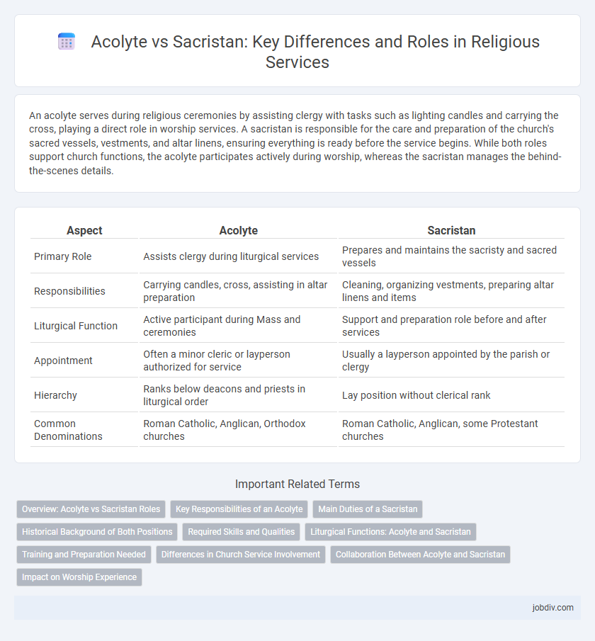 Acolyte vs Sacristan: Key Differences and Roles in Religious Services
