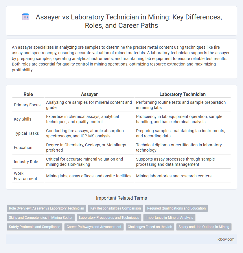 Assayer vs Laboratory Technician in Mining: Key Differences, Roles, and Career Paths