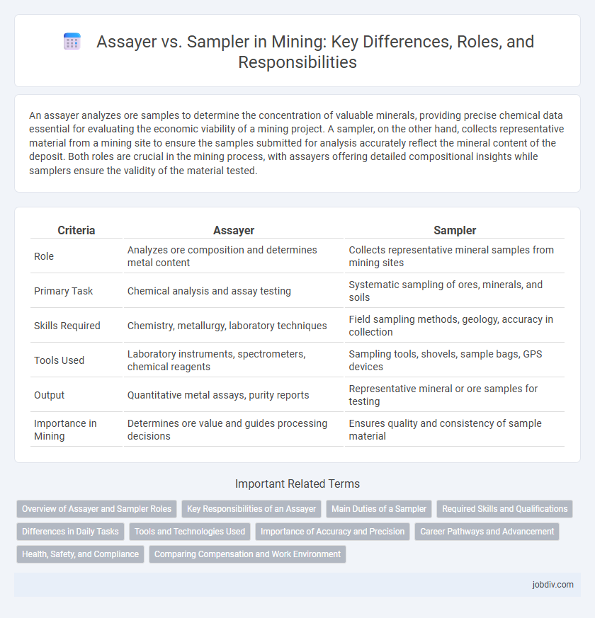 Assayer vs. Sampler in Mining: Key Differences, Roles, and Responsibilities