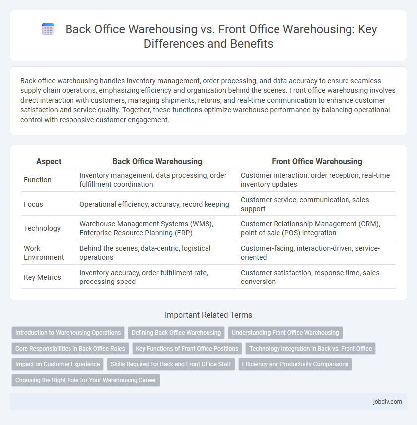 Back Office Warehousing vs. Front Office Warehousing: Key Differences and Benefits