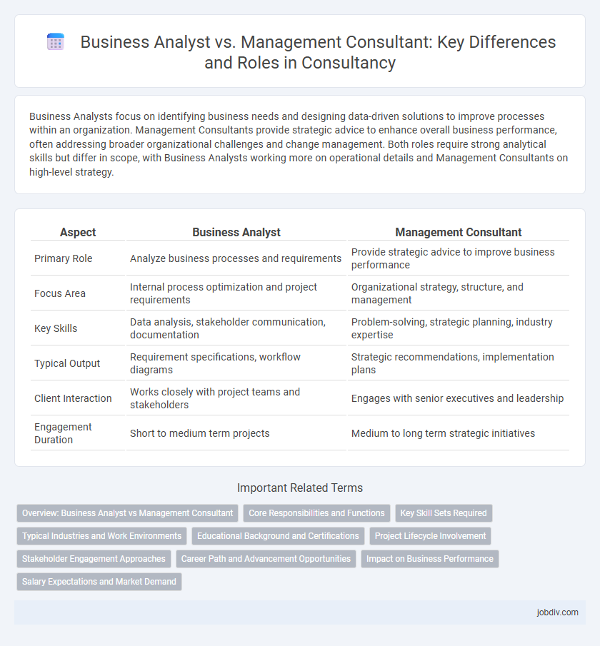 Business Analyst vs. Management Consultant: Key Differences and Roles in Consultancy