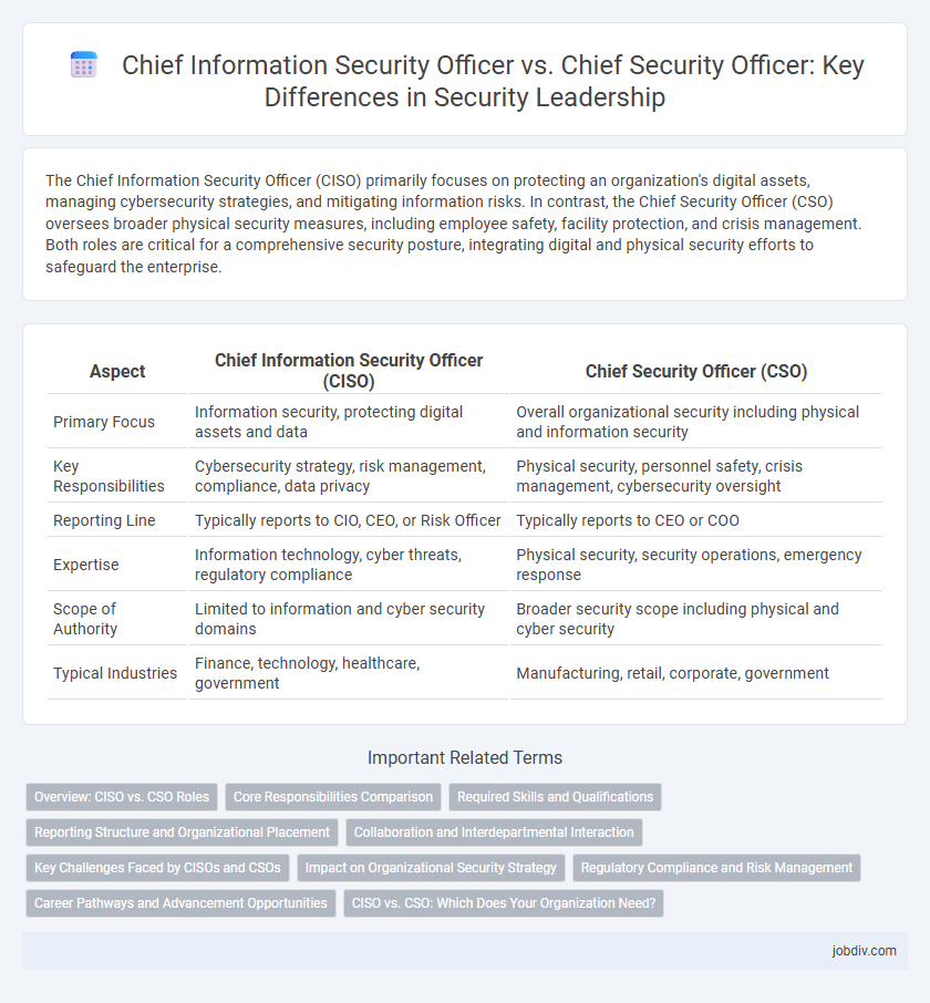 Chief Information Security Officer vs. Chief Security Officer: Key Differences in Security Leadership