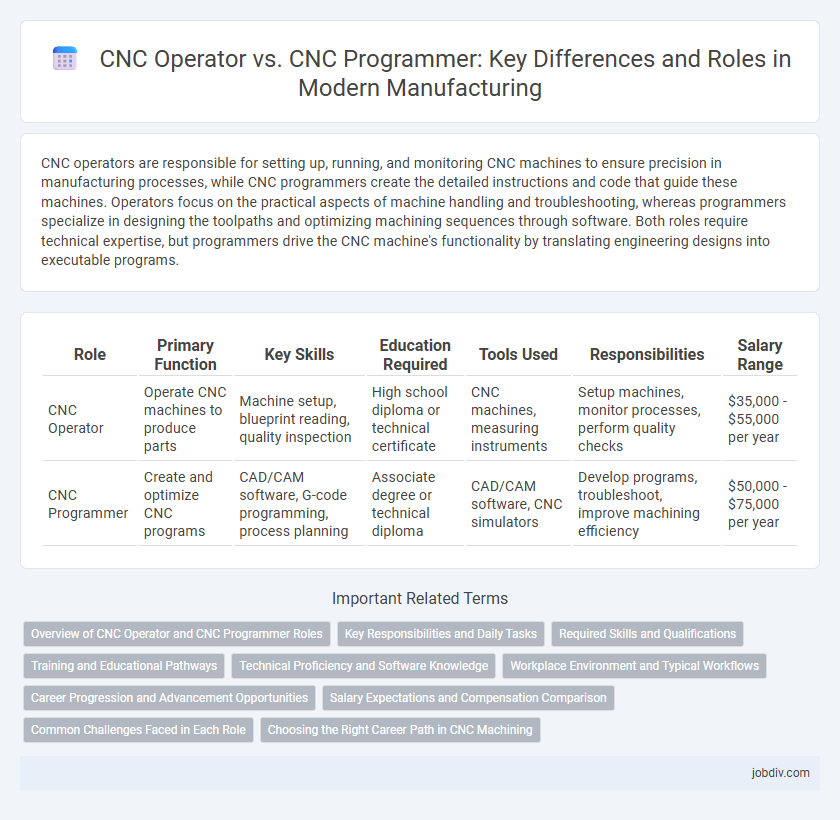 CNC Operator vs. CNC Programmer: Key Differences and Roles in Modern Manufacturing