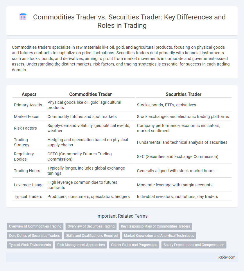 Commodities Trader vs. Securities Trader: Key Differences and Roles in Trading