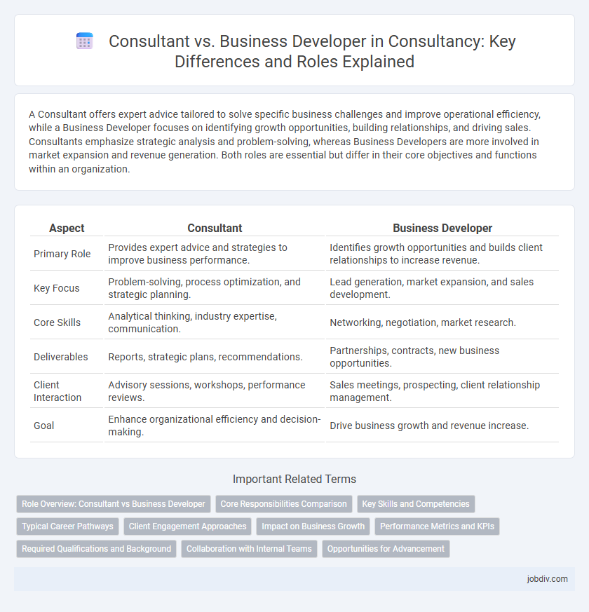 Consultant vs. Business Developer in Consultancy: Key Differences and Roles Explained