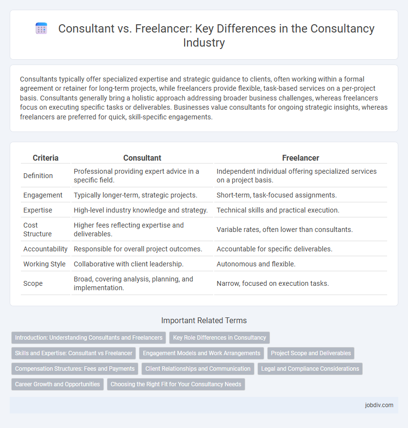 Consultant vs. Freelancer: Key Differences in the Consultancy Industry