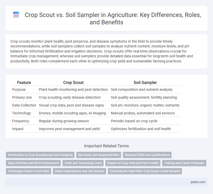 Crop Scout vs. Soil Sampler in Agriculture: Key Differences, Roles, and Benefits