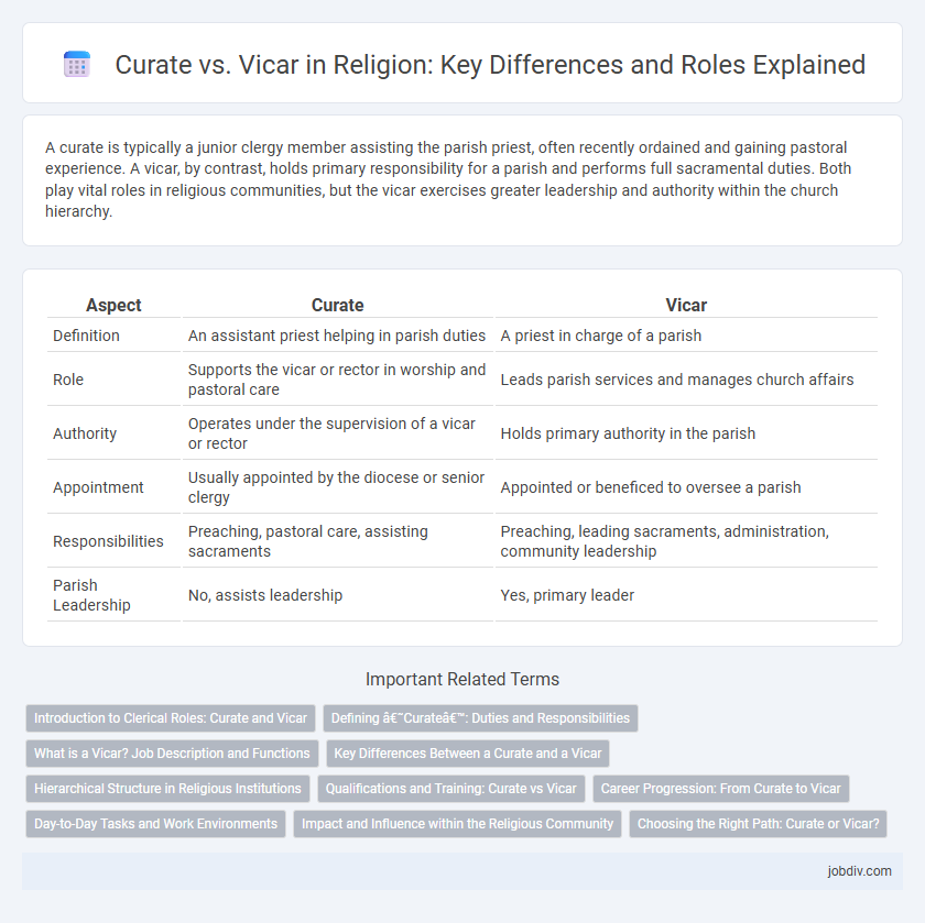 Curate vs. Vicar in Religion: Key Differences and Roles Explained
