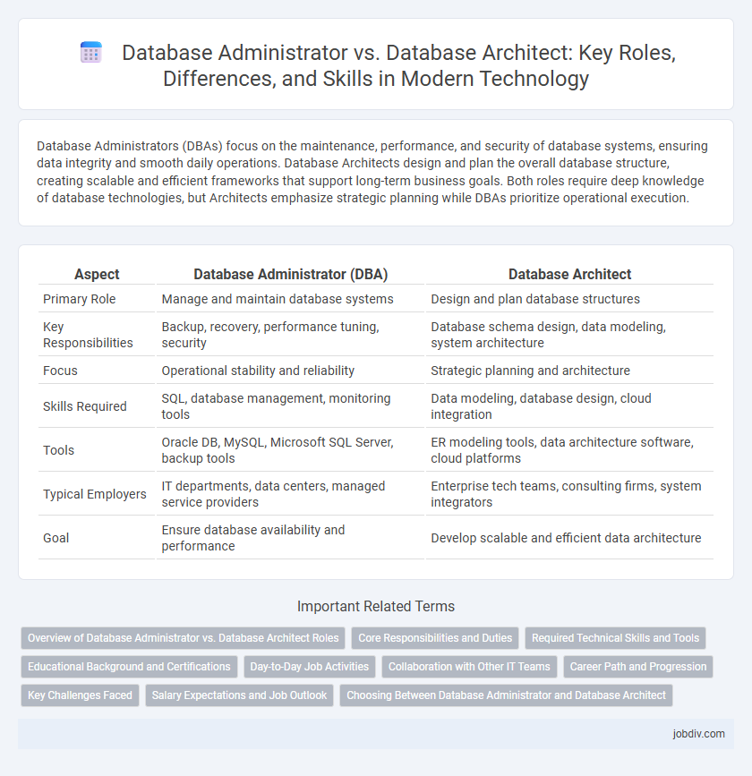 Database Administrator vs. Database Architect: Key Roles, Differences, and Skills in Modern Technology
